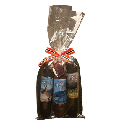 Spekepølser 3-pk elg, rein og hval i gavepose- Norsnacks